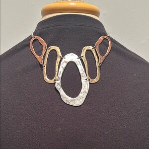 Elegant Mixed Metal Statement Necklace